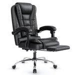 Chaise de bureau Naspaluro repos-pieds ergonomique
