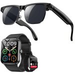 Blackview BV200 y R50 Gafas inteligentes Cámara integrada IA integrada Traductor Negras