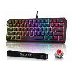 Clavier AJAZZ NK61 mécanique 60% RGB Hot-Swap switches Red linéaires