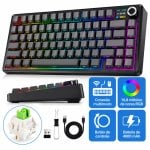 Clavier Aula F75 Max Gaming Mécanique 75% Sans Fil TFT RGB Hot-Swap