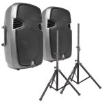 Conjunto de altavoces activos Vonyx SPJ-1500A 1600 W con soportes