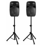 Sistema de sonido Vonyx VPS122A 800 W Bluetooth/USB con micrófono y trípodes