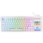 Clavier Mars Gaming MK-Master TKL Mécanique Smartdeck LCD Hot-Swap Espagnol Blanc