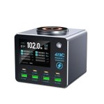Station de charge Nobrand 140 W 8 ports + 15 W sans fil – ecran 2,8 pouces