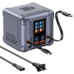 Station de charge Nobrand GaN 300W 6 ports écran TFT PD3.0 100W gris