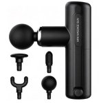 Pistolet de massage mini Nobrand 4 têtes 45 W 2000 mAh USB-C Noir