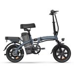 Bicicleta Eléctrica Plegable URLIFE 250W 48V 7,5Ah 25 km/h 14" Frenos de Disco
