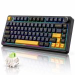 Teclado Aula F75 Gaming Mecánico 75% Inalámbrico RGB Hot-Swap LEOBOG Reaper Negro