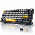 Clavier Ajazz AK820 Pro mecanique 75% sans fil TFT RGB Hot-Swap PBT