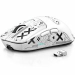 ATTACK SHARK X3 Gaming-Maus Tri-Mode 26000 DPI Weiß 49 g