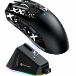 Ratón gaming ATTACK SHARK X11 triple conexión 22.000 DPI negro con base RGB
