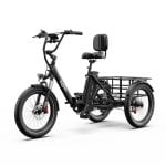 Triciclo eléctrico OneSport OT30 PRO plegable 500 W 48 V 18 Ah negro