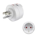 Adaptador de viagem Hama Type B 15 A Branco