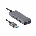 Hub Ekon 4 porte 480 Mbit/s ECITHUB320USBIN metallico