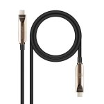 Cable USB-C Nanocable AOC USB 3.2 Gen 2x1 10 Gbps 60 W 8K a 60 Hz 5 m negro