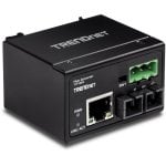 Trendnet TI-F10SC Convertisseur industriel multimode renforcé de fibres SC 100 Base-FX 2Km