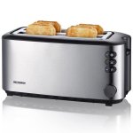 Grille-pain Severin AT 2509 4 tranches 2 fentes longues 1400 W acier inoxydable