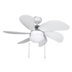 Ventilatore da Soffitto con Luce Orbegozo CP 15076 B 50W 80cm 3 Velocità Ultra Silenzioso Funzione Inverno