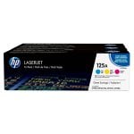 HP 125A Pack Ahorro Tóner Original Laserjet Cian/Magenta/Amarillo HP 125A Pack Ahorro Tóner Original Laserjet Cian/Magenta/Amarillo