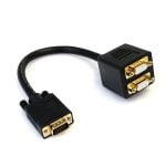 Startech Cable 30cm Duplicador Divisor de Vídeo VGA de 2 Puertos Salidas