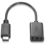 Cavo Nanocable USB 2.0 Tipo C a USB Tipo A Maschio/Femmina Nero 15 cm