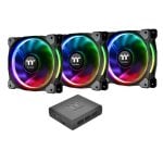 Ventola Thermaltake Riing Plus LED RGB da 140 mm, confezione da 3 ventole + controller