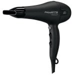 Professioneller Ionen Föhn Rowenta Signature Pro Beauty AC CV7810F0 2200W 3 Temperaturstufen 2 Geschwindigkeiten Kaltstufe Schwarz Silber