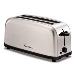 Tostapane vintage Moulinex LS330D11 2 fessure lunghe 4 fette 1400 W 6 livelli raccoglibriciole acciaio inox