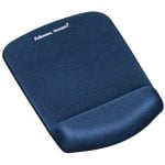 Tappetino per mouse in peluche Fellowes con poggiapolsi Blu