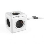 Regleta PowerCube Extended 5 Tomas 1,5 m Gris con Soporte Adhesivo