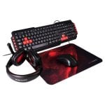 Mars Gaming MRCP1 Combo Tastiera da gioco + Mouse + Cuffie + Tappetino per mouse