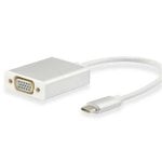 Equip Cable USB Tipo C Macho a VGA Hembra 15cm Plata
