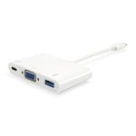 Adaptateur USB-C Equip 134435 VGA 15cm Power Delivery Blanc