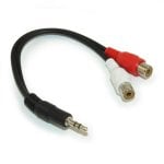 StarTech.com Cavo audio stereo 15 cm - 3,5 mm maschio a 2 femmina RCA