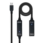 Nanocable Prolongador Amplificado USB 3.0 A/M-A/H 15m Negro Nanocable Prolongador Amplificado USB 3.0 A/M-A/H 15m Negro