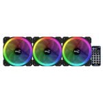 Aerocool Orbit RC Pack 3 Ventiladores RGB 120mm + Mando a Distancia Aerocool Orbit RC Pack 3 Ventiladores RGB 120mm + Mando a Distancia