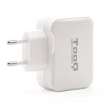 Caricatore da muro USB Tooq + USB-C 27W Bianco