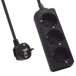 Multiprise Ewent EW3959 3 Prises Type F Câble 1,5 m Intérieur Noir