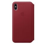 Custodia Folio in pelle rossa Apple per iPhone XS Max