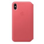 Apple Funda Leather Folio Rosa para iPhone XS Max