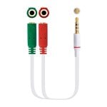 Cavo adattatore audio Nanocable Jack 3,5/M 4 Pin - 2xJack 3,5/H 3 Pin