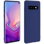 Custodia in silicone Forcell Soft Touch blu scuro per Samsung Galaxy S10