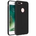 Custodia in silicone nera Soft Touch Forcell per iPhone 7 Plus / 8 Plus