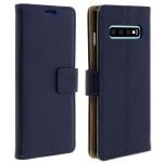 Avizar Funda Tipo Libro Billetera Azul Oscuro para Samsung Galaxy S10