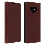 Étui portefeuille en cuir marron Avizar pour Samsung Galaxy Note 9