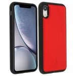Étui en cuir véritable rouge Akashi pour iPhone XR