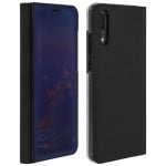 Avizar Funda Libro Translúcida Efecto Espejo Negra para Huawei P20