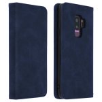 Avizar Funda Tipo Libro Billetera Vintage Azul Oscuro para Samsung Galaxy S9 Plus
