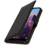 Custodia in pelle nera Avizar con funzione supporto per Huawei P20 Pro