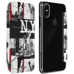 Étui portefeuille Akashi New York pour iPhone X/XS